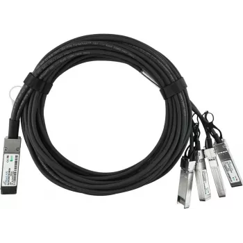 BLUEOPTICS compatible H3C QSFP-40G-4SFP-10G-CAB-5M-CM-BL BlueLAN câble breakout direct attach passif 40GBASE-CR4 QSFP vers 4x10GBASE-CR SFP+, 5 mètres, AWG26