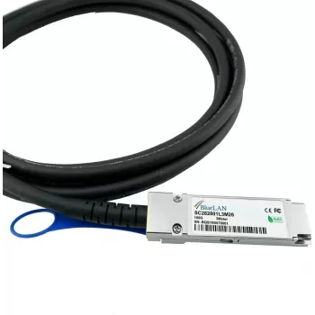 BlueOptics Câble d'attache directe QSFP28 Fortinet FN-CABLE-QSFP28-2 compatible BlueLAN SC282801L2M30, 100GBASE-CR4, 30AWG, 2 mètres