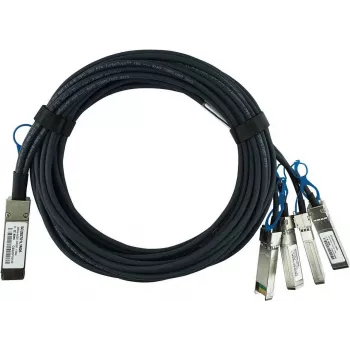 Câble de dérivation à attache directe passif BlueLAN 100GBASE-CR4 QSFP28 vers 4x25GBASE-CR SFP28, 2 m, AWG26, compatible Extreme Networks 25GB-4-C02-QSFP28M (25GB-4-C02-QSFP28-BL)