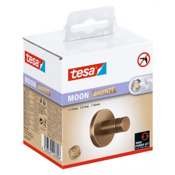 Crochet à serviette adhésif TESA MOON BRONZE métal 6 kg