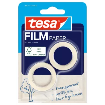 Ruban adhésif papier Film Paper 8x Tesa transparent pour écrire et plier