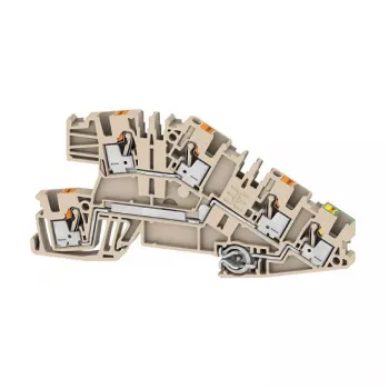 Weidmüller AITB 2.5 BB L-L-PE Borne de raccordement d'installation, PUSH IN, 3 potentiels, 2,5 mm², noire