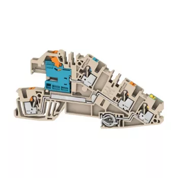 Weidmüller AITB 2.5 BB NDT-L-PE Borne de raccordement d'installation, 3 étages, raccordement à vis, 2,5 mm², beige, 2668950000