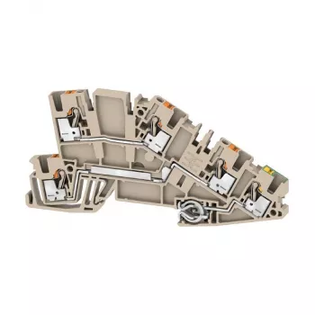 Weidmüller AITB 2.5 L-L-PE Borne de raccordement d'installation, 2,5 mm², PUSH IN, beige, rail DIN