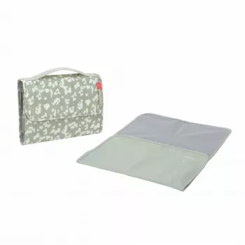 Trousse à langer Lässig Green Label XL, Leo, 1,9 l, 26 x 4,5 x 19 cm, avec tapis à langer déperlant, polyester recyclé, Light Khaki