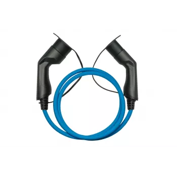 kabelmeister® câble de recharge EV Mode 3, fiche Type 2 vers prise, triphasé, 16 A, 11 kW, bleu, 5 m