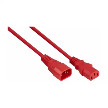 Kabelmeister Câble de prolongation pour appareil froid C14 vers C13, rouge, 0,5m, 3x0.75mm²