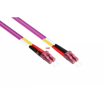 Kabelmeister Câble de raccordement fibre optique OM4 Duplex LC/LC multimode 3m