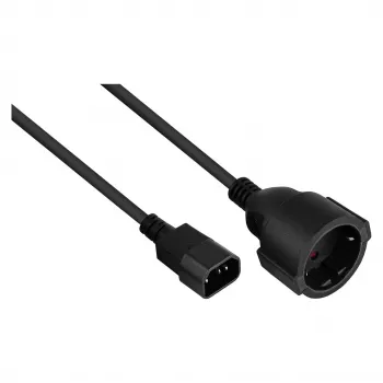 Kabelmeister Câble d'alimentation C14 vers prise Schuko noir 0,5m