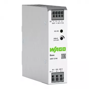 WAGO 2587-2144 Alimentation à découpage primaire Base 1 phase, 24 VDC, 5 A, 120 W, rail DIN