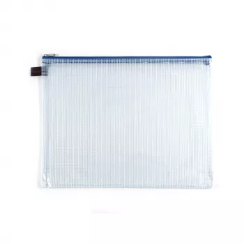 Pochette à documents à fermeture éclair FolderSys A4 transparente