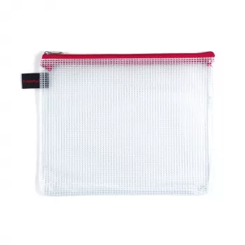 Foldersys pochette à fermeture éclair B6 transparent PVC sac à documents