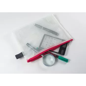 Foldersys pochette à fermeture éclair B6 transparent PVC sac à documents