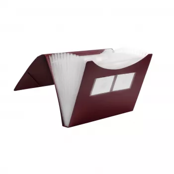 Chemise à soufflet FolderSys 12 compartiments rouge
