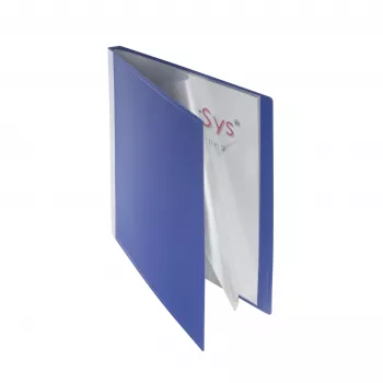 Porte-vues FolderSys A4 bleu avec 20 pochettes
