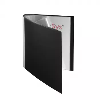Porte-vues FolderSys noir avec 30 pochettes