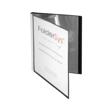 Porte-vues FolderSys A4 noir avec 10 pochettes