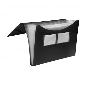 Chemise à soufflet FolderSys 7 compartiments noir
