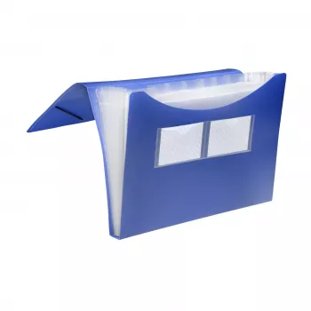 Chemise à soufflet FolderSys 7 compartiments bleu