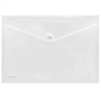 Pochettes à documents FolderSys A4 PP transparentes avec bouton pression, lot de 10
