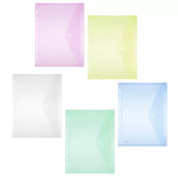 Pochettes à documents FolderSys 40106-94 DIN A4 assorties, lot de 10