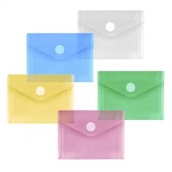 Pochettes à documents FolderSys DIN A7 paysage, couleurs assorties, lot de 10 (40117-94)