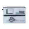 Pochette à documents à fermeture éclair FolderSys A4 transparente