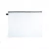 Pochette à documents à fermeture éclair FolderSys A3 transparente en PVC