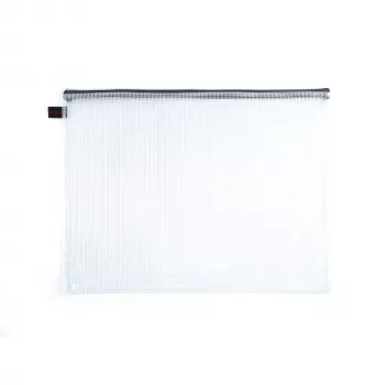 Pochette à documents à fermeture éclair FolderSys A3 transparente en PVC