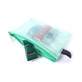 FolderSys 10 pochettes à fermeture éclair A6 transparentes