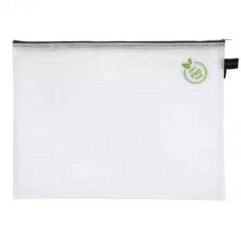Pochette à fermeture éclair Foldersys B4 transparente