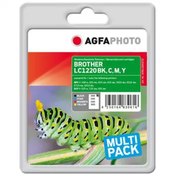 AGFAPHOTO APB1220SETD multipack de cartouches d'encre compatibles lot de 4 noir jaune cyan magenta grande capacité XL