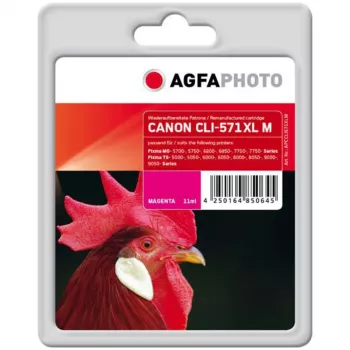 AgfaPhoto cartouche d'encre magenta 11 ml compatible (remplace Canon CLI-571MXL)