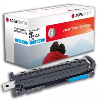 Cartouche de toner AgfaPhoto APTHPCF411XE Premium cyan haute capacité 5000 pages compatible HP CF411X