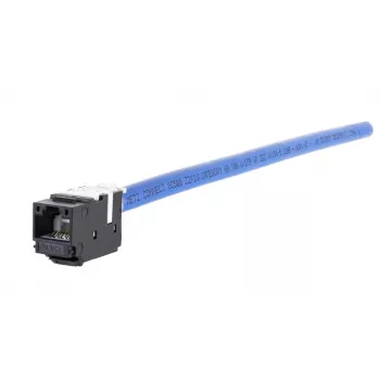 METZ CONNECT 130A10-29-I-B1 module Keystone RJ45 femelle plat noir Cat6A blindé