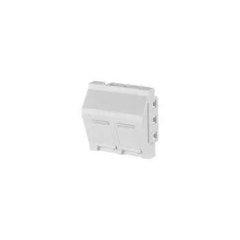 Module Keystone RJ45 METZ CONNECT Cat.6A blindé blanc 45x45 mm sans outil