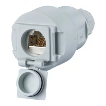 Coupleur RJ45 Metz Connect Cat.6A 1 port gris clair 1309515003-E