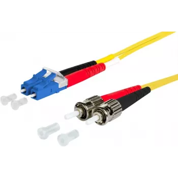 Câble de raccordement OpDAT METZ CONNECT OS2 LC duplex vers 2x ST monomode 1 m jaune I-V(ZN)H