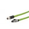 METZ CONNECT câble Ethernet industriel M12 codage X CAT 6a SF/UTP 10 m vert gaine PUR compatible chaîne porte-câbles (142M6X18100)