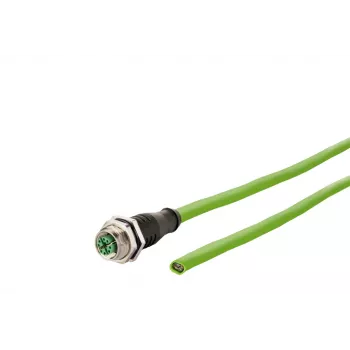 Connecteur mâle METZ CONNECT M12 codé D 8 pôles raccordement à vis, blindé 360°, IP67