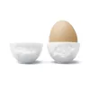 FIFTYEIGHT PRODUCTS Ensemble de coquetiers n° 3 - Happy & Grumpy blanc