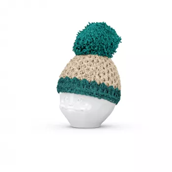 FIFTYEIGHT PRODUCTS Coquetier Beanie ivoire/émeraude