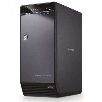 FANTEC QB-X8U31 8 baies 3,5 pouces SATA HDD USB 3.1 Type-C 10G boîtier externe pour disques durs (noir)