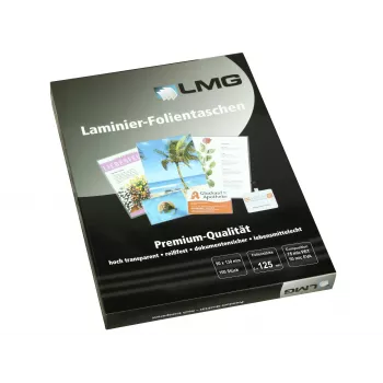 LMG pochettes de plastification brillantes pour petit format 100 pièces