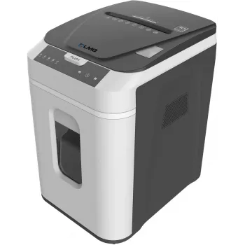 Destructeur de documents LMG AUTO180P5 coupe particules, alimentation automatique 180 feuilles, sécurité P-5, noir/argent