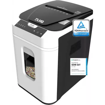 Destructeur de documents LMG AUTO180P4 coupe croisée, P-4, 10 feuilles, 18 L, noir