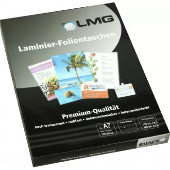 Pochettes de plastification LMG brillantes A7 80 microns 100 pièces