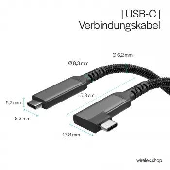 S CONN S/CONN maximum connectivity câble de charge USB-C USB-C vers USB-C 3.2 100W PD textile 90° - câble - numérique/données