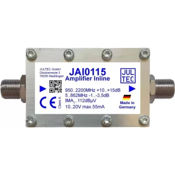 Amplificateur en ligne SAT JULTEC JAI0115 15dB alimenté à distance