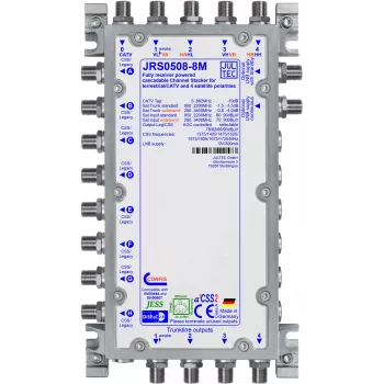 Multiswitch JULTEC JRS0508-8M Unicable II / JESS, 5 entrées, 8 sorties, 64 bandes utilisateur